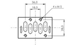 5/2-way ISO valves (ISO 5599-1), ISO size 1, drawing