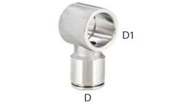 Stainless steel push-in knee banjo house - dimensions