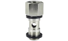 Banjo bolt with internal and external thread, single