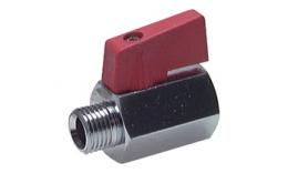 Brass mini ball valve inside-outside thread, lever