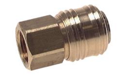 Coupling sleeve with female thread, NW 7.2 brass