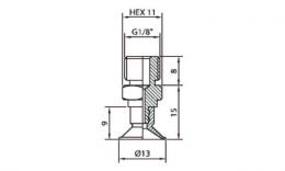 Flacher Saugnapf rund VC13