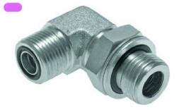 Łącznik kolanowy wkręcany ORFS - stal ocynkowana Łącznik kolanowy wkręcany ORFS - stal ocynkowana