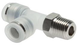 Acoplamientos laterales push-in, PP, acero inoxidable