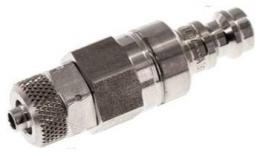 Double -sided closing clutch plug NW5 with aliamur, stainless steel