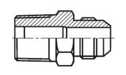 Double nipples with NPT thread JIC thread Galvanized steel