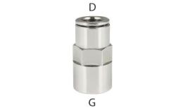 Straight push-in coupling, female thread, MSV - size Straight push-in coupling, female thread, MSV - size