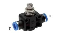 Speed control valves straight - dimensions