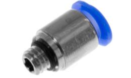 Rechte push-in inschroefkoppeling, 6mm, M6, O-ring, mini Rechte push-in inschroefkoppeling, 6mm, M6, O-ring, mini