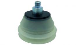 Bellows suction cup, 95 x 49.5 mm with R 1/4" external thread, Silicone (SB)