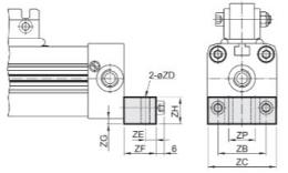 Foot mounts for piston rodless cylinders 32/40