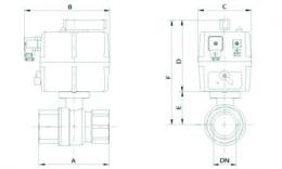 ball valve with electric drive_ drawing