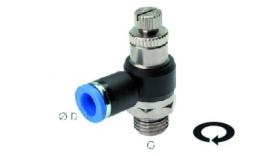 Throttle check valves with cylindrical thread, Standard drain