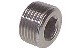 Plug with hexagon socket and conical thread