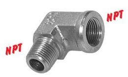 Knee-in screw with stainless steel NPT thread