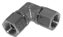 Elbow screw coupling with BSP thread (60 ° cone) stainless steel