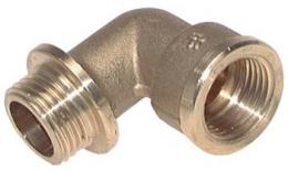 Screw-in Knee 90 degrees with internal and external thread, Brass