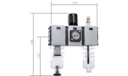 Onderhoudseenheid 3-delig Pneuparts-serie 0, 800 l/min