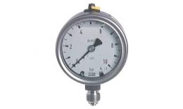 Manômetro com glicerina vertical Ø 63 mm, versão química, classe 1.6