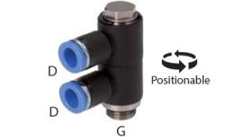 Divisore banjo a ginocchio O-ring a 2 posizioni - dimensioni