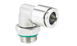 L push-in fittings, cylindrical thread (positionable), stainless steel