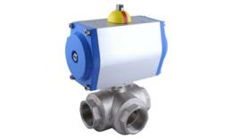 Single-acting MSV 3-way ball valve with L-bore
