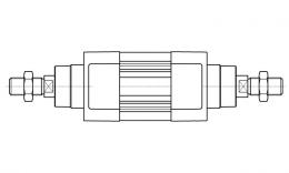 ICPPTR ciilinder ISO15552 doorlopende zuigerstang