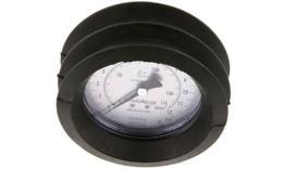 Pressure gauge, impact protected white