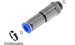 Accouplement à visser avec filetage cylindrique et deux roulements à billes