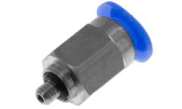 Rechte push-in inschroefkoppeling, 4mm, M3, mini