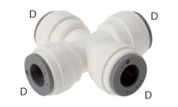 Universal joints push-in, food (metric) - dimensions