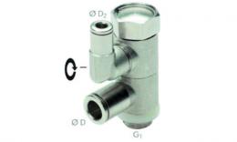 Pneumatic non-return valve with manual emergency operation