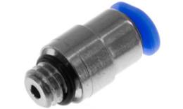 Rechte push-in inschroefkoppeling, 3mm, M6, O-ring, mini Rechte push-in inschroefkoppeling, 3mm, M6, O-ring, mini