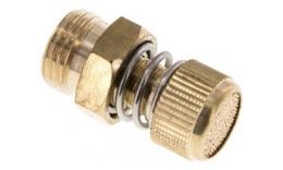 Muffler throttle valves with knurled screw