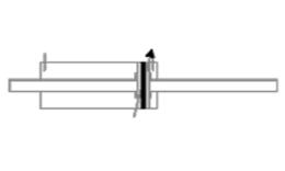 Symbol Zylinder durchgehende Kolbenstange RVS