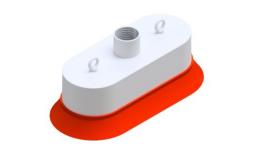 Oval suction cup, 445x216 mm, Polyurethane (PUR)
