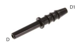 IQS - stem transition insert to hose tail plastic - dimensions