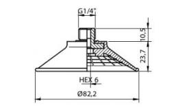 Flacher Saugnapf VC82NIT