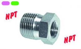 Boquilla adaptadora rosca NPT - Acero inoxidable, Acero galvanizado