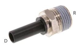 IPS - Screw-in steel coupling with conical thread - dimensions