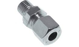 Straight screw-in compression fittings with elastomer seal (metric) Galvanized steel