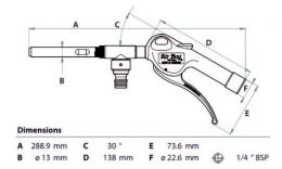 Washing gun internal thread Gardena nozzle_drawing