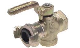 Single ball valve with compressor coupling