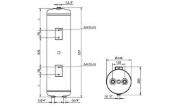 Aluminium Ketel 40 L - Dessin