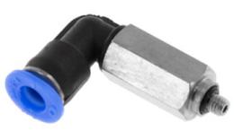 Acoplamento aparafusado push-in de joelho longo com O-ring, 4mm, M3, mini