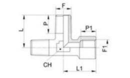 Dimensions de la pièce en T (intérieur / extérieur / extérieur)