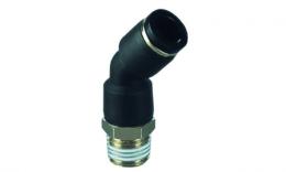 Knee screw-in coupling 45 degrees with O-ring