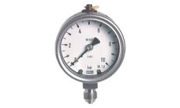 Pressure gauge vertical Ø 63 mm, chemical version, class 1.6