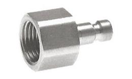 Plug-in nipple NW 2.7 with stainless steel female thread