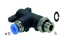 Robinet D'arrêt à Angle Pour Air Comprimé - Filetage Extérieur, Connexion Rapide